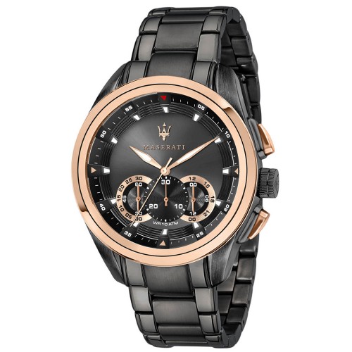 MASERATI Traguardo Black Stainless Steel Chronograph R8873612016